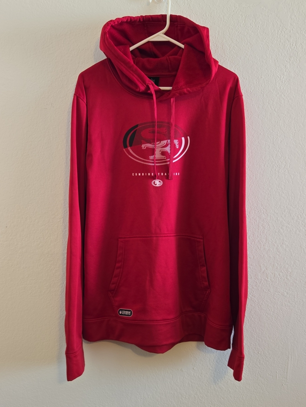 NFL San Francisco 49ers Combine Training Pullover Hoodie - Red - XL